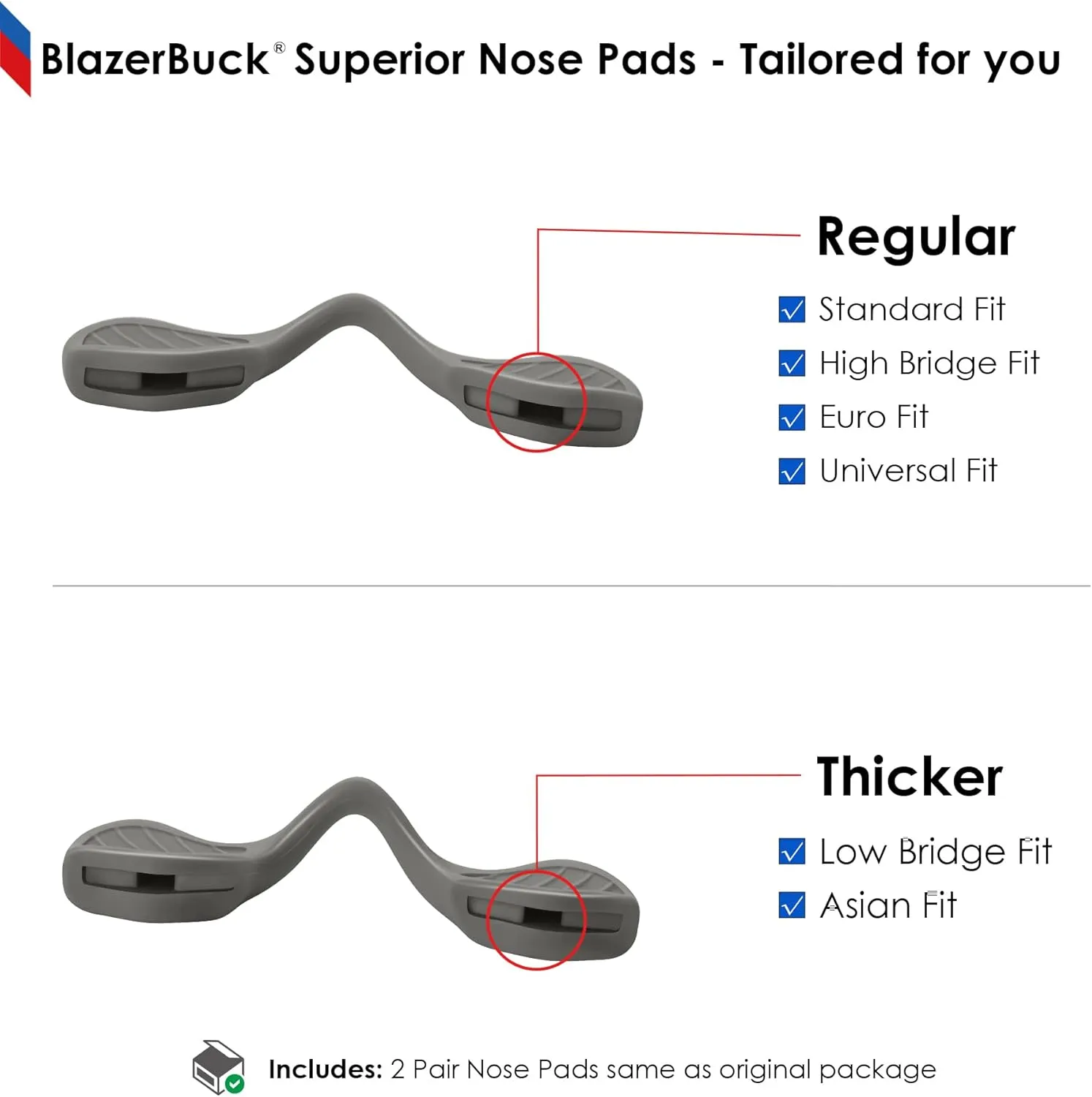 BLAZERBUCK Replacement Nose Piece Pads for Oakley Radar EV Path/Radar Path/RadarLock Path/Radar Pace Sunglass