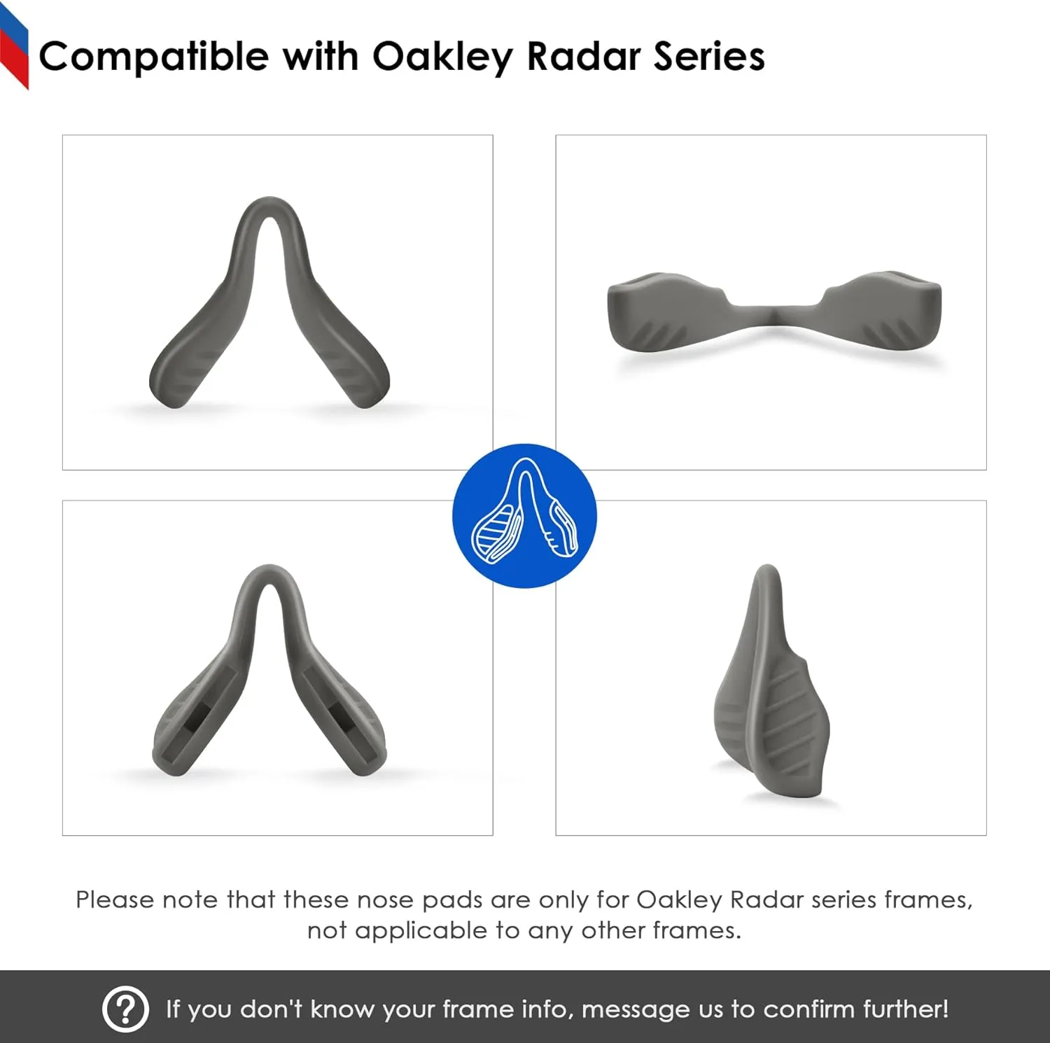 BLAZERBUCK Replacement Nose Piece Pads for Oakley Radar EV Path/Radar Path/RadarLock Path/Radar Pace Sunglass