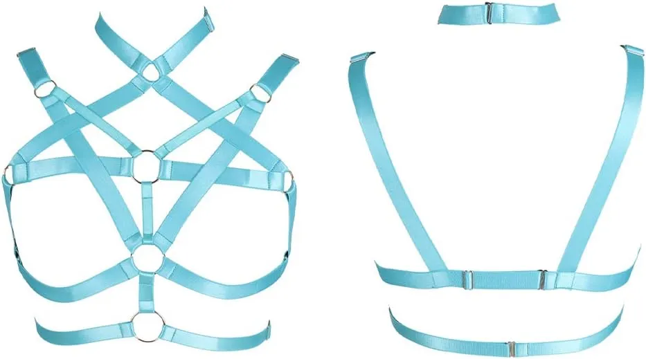 Body Harness for Women Bra Lingerie cage Top Punk Plus Size Chest Strap Belts Halloween Festival Rave Photography Dance