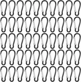 BOSREROY 200 Mini Aluminum Carabiners with Spring-Lock Clips, D-Shape Keychain Hooks for Fishing, Camping, Hiking, and Outdoor Gear