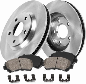 Callahan Brake Parts Front Brake Kit For Acura Integra 1994-2001, Honda Civic 1993-1995 [Model Specific] Replacement Brake Rotors with Ceramic Brake Pads