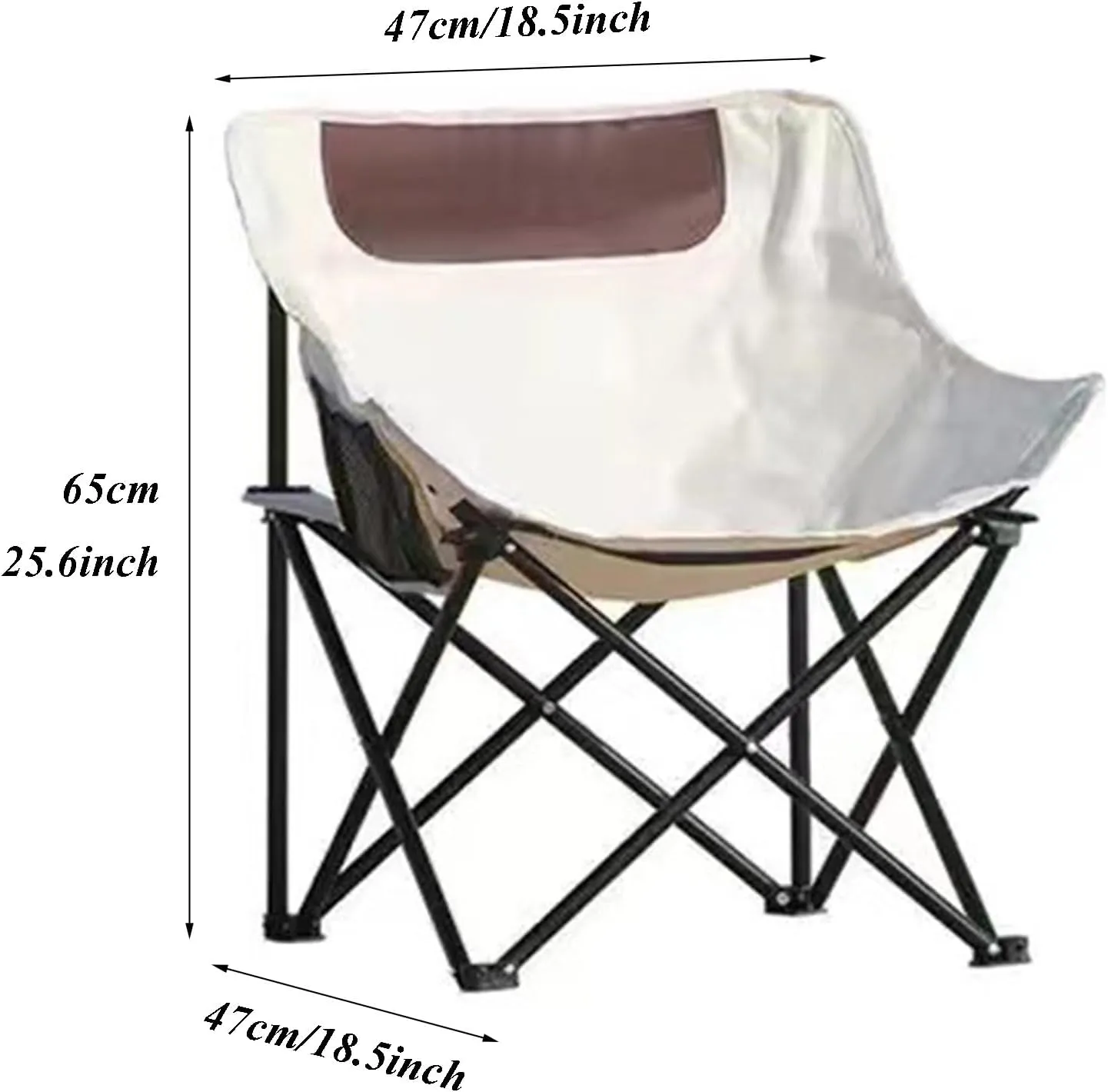 Camping Directors Chair, Heavy Duty, Portable Folding Chair with Pocket for Beach, Fishing, Trip, Picnic, Lawn, Concert Outdoor Foldable Camp Chairs, 120KG Support, Black