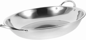 Camping Cookware Set Stainless Steel Wok Pan Dry Pot Cooking Pan Wok for Stove