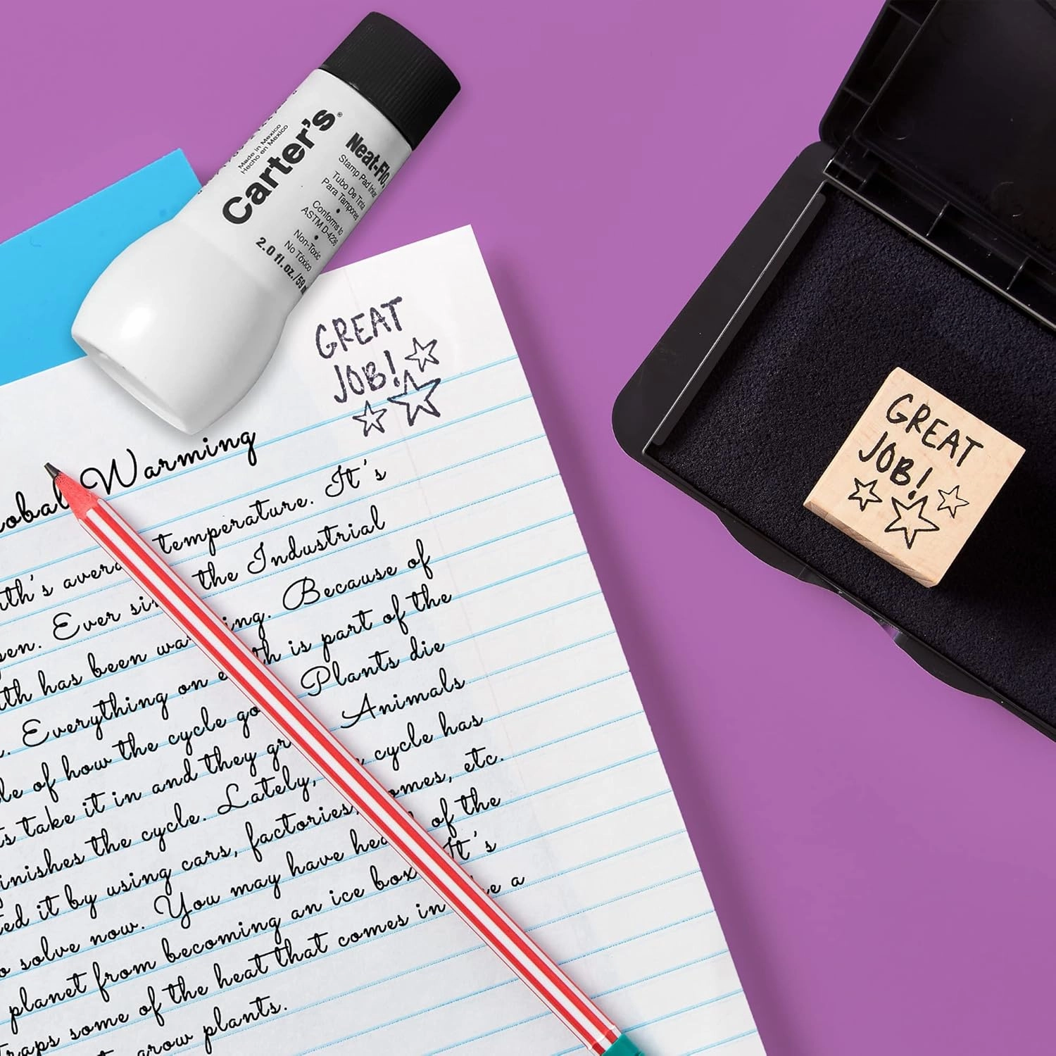 Carter's Neat-Flo Black Ink Refill for Re-Inkable Stamp Pads, 2 oz Bottle, 6-Pack (22348)