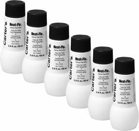 Carter's Neat-Flo Black Ink Refill for Re-Inkable Stamp Pads, 2 oz Bottle, 6-Pack (22348)