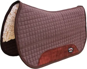 CHALLENGER Equine Western Horse Saddle PAD 28X32 Double Back Fleece Lined Brown 3996