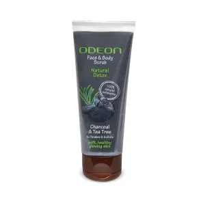 Charcoal & Tea Tree Oil Body (100ml) | Face scrub for Oily | Body Scrub to Fight Body Gentle Scrub | Face Scrub for Soft & Glowing