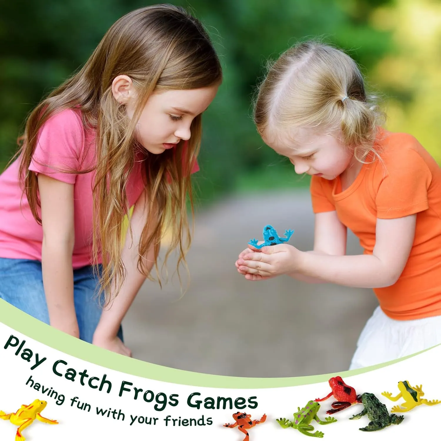 CHENGU 72 Pcs Plastic Frogs Toy Mini Rubber Frog Set Realistic Animal Figure Toys Stretchy Fun Rainforest Character Table Home Decor for Party Favors (Vivid Style)