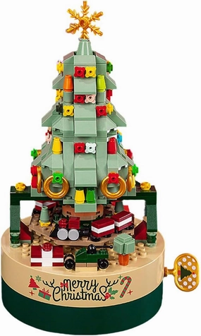 Christmas Tree Building DIY Building Block Music Box,Educational Learning Science Building,Creative Choice for Holidays, Christmas, Thanksgiving, Easter, etc.