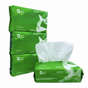 Clean Towels XL, 100% USDA Biobased Face Towel, Big and Thick, Multipurpose Towel, Facial Wash And Dry, Makeup Remover Dry Wipes, Disposable Face Towels, 4 Packs (200 Count) 12 x 10 Inches