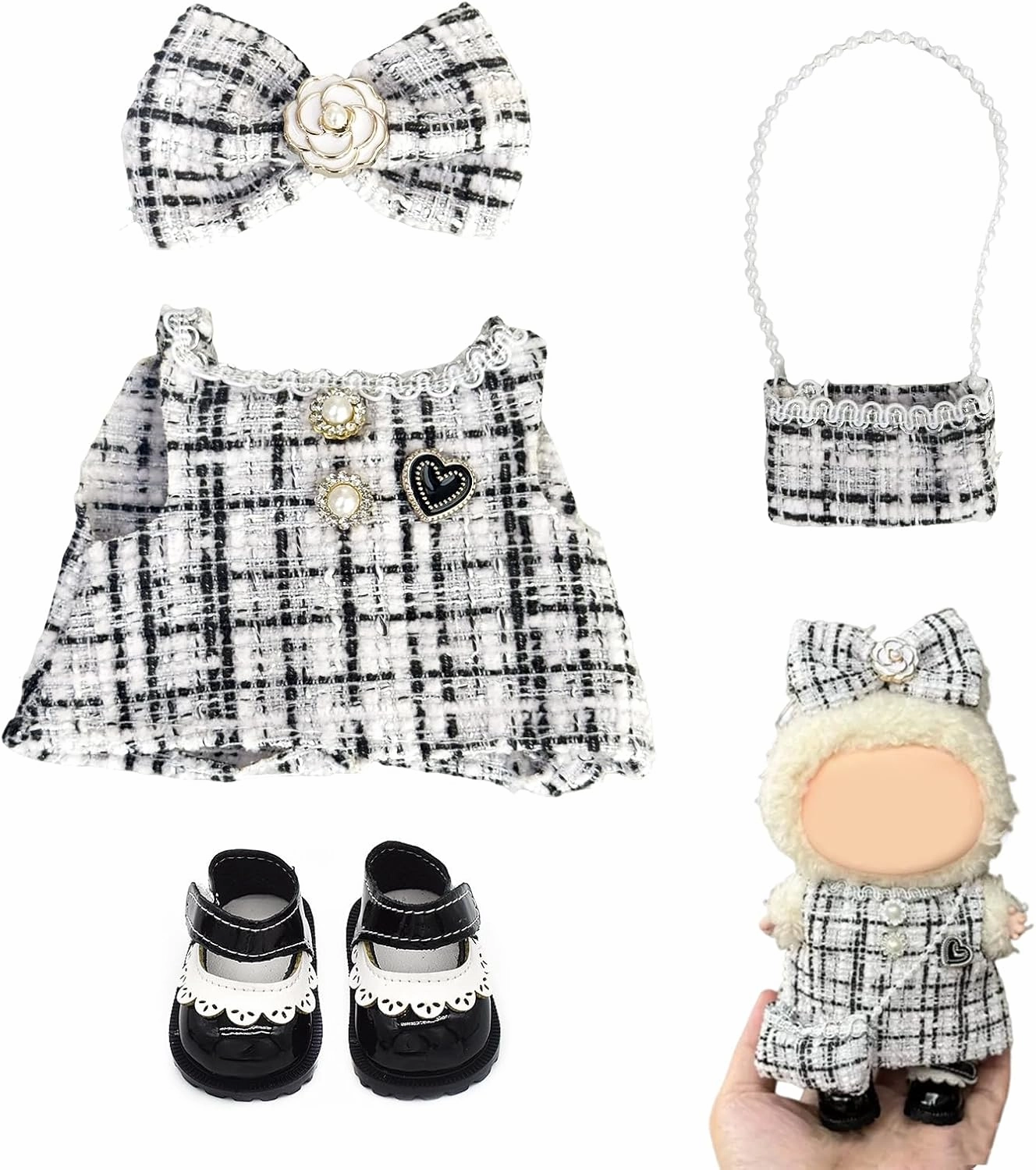 Clothes for 17cm Doll Outfit, Fashion Clothes Set ,Cute Exquisite Accessories for Doll Collection,Stylish Adorable Dolls Clothes Accessories ( No Doll Included ) (Clore-Style f)