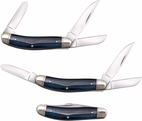 Cold Steel Gentlemen's Stockman Versatile Practical Durable Compact Pocket Folding Knife - 3 Blades; Bone Handle; Slip Joint Lock