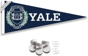 College Flags & Banners Co. Yale Bulldogs Pennant Flag and Wall Tack Mount Pads