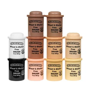 Colorations Wheat & Gluten Free Colors Like Me Dough - 10 Colors (5oz Each) | Non-Toxic, Play Dough, Bulk Set, Sensory Kit, Party Favors, Classroom Pack