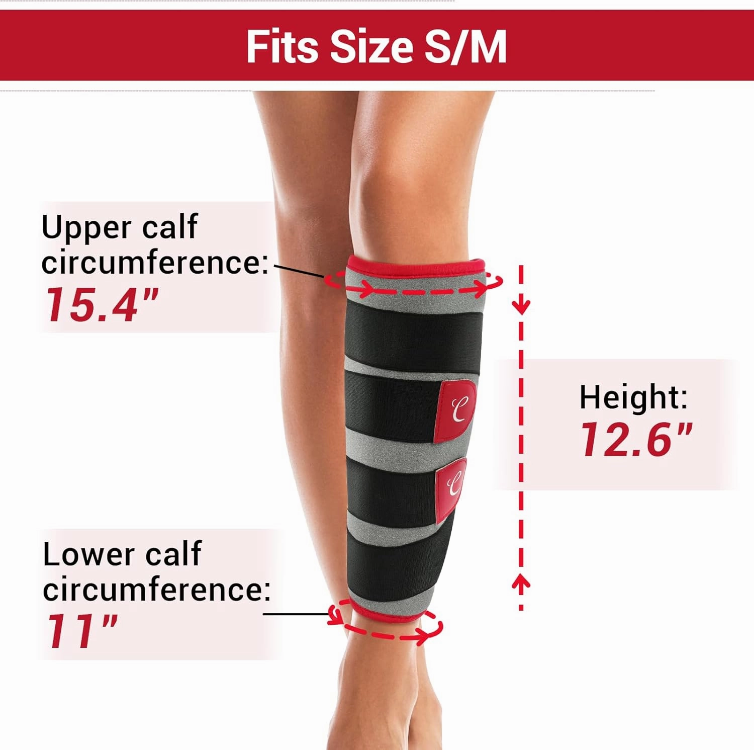 Comfytemp Heating Pad for Leg Pain & Cramps Relief, Wearable Knee Heating Pads for Knee Pain, FSA HSA Eligible Wrap Around Heating Pad for Shin Splint/Calf/Arm, Mothers Day Gifts for Mom Women (S/M)