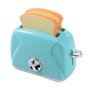 Constructive Playthings Kids Play Toaster with Bread for Imaginative Play, Kitchen Appliances Learning Toy for Children Ages 3 