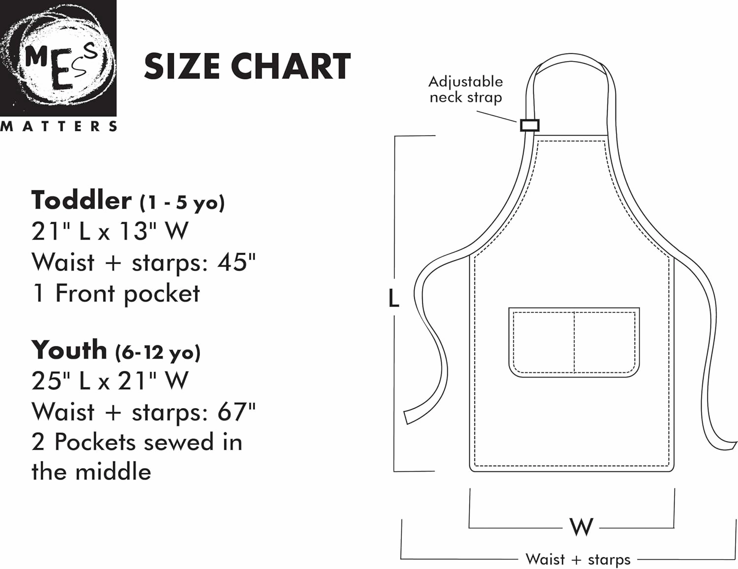 Cooking Apron for Kids, Cotton Apron with Pocket and Chef Hat Set
