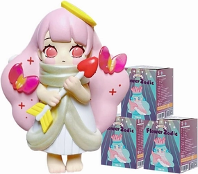 CORA Princess Flower Zodic Series Box Toys Blind Box Cute Collectible Figure Action Model Girl Birthday Surprise Random Blind Bags Room Desktop Decoration (3 Pack)
