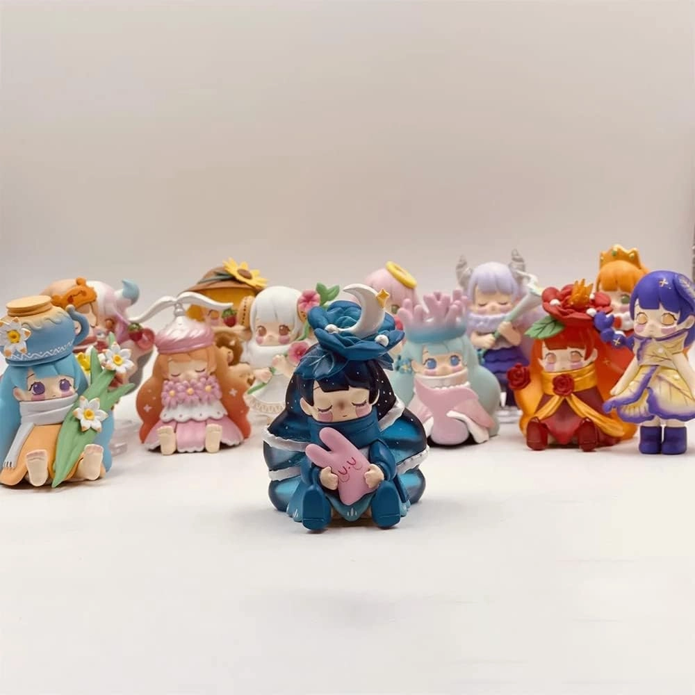 CORA Princess Flower Zodic Series Box Toys Blind Box Cute Collectible Figure Action Model Girl Birthday Surprise Random Blind Bags Room Desktop Decoration (3 Pack)
