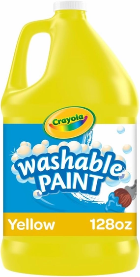Crayola Washable Paint For Kids - Yellow (1 Gallon), Kids Arts And Crafts Supplies, Non Toxic, Bulk