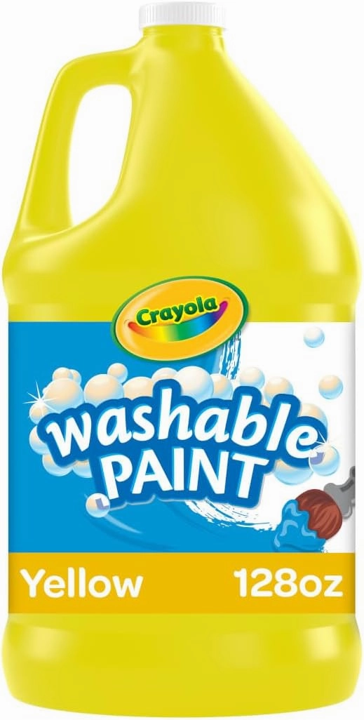 Crayola Washable Paint For Kids - Yellow (1 Gallon), Kids Arts And Crafts Supplies, Non Toxic, Bulk