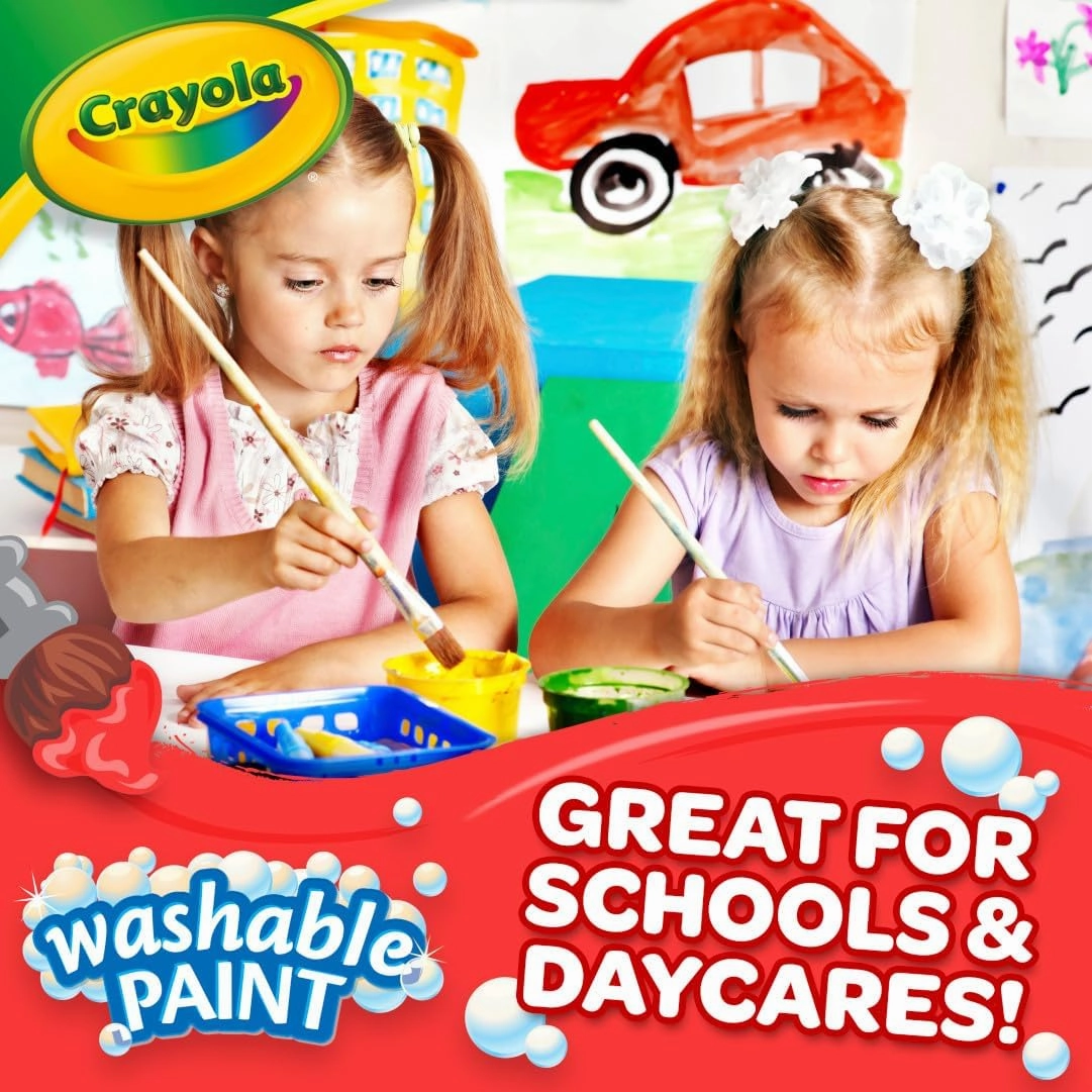Crayola Washable Paint For Kids - Yellow (1 Gallon), Kids Arts And Crafts Supplies, Non Toxic, Bulk