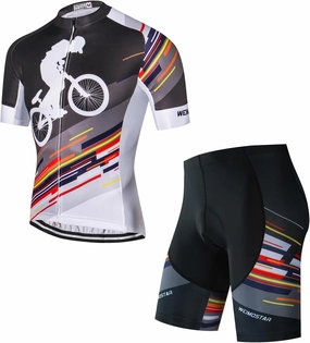 Cycling Jersey 12D Gel pad Bike Shorts Set MTB Ropa Ciclismo Summer Bicycling Maillot wear