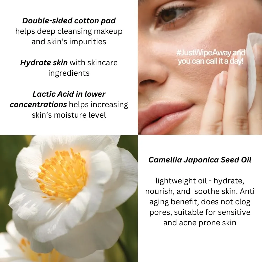 Daily Cleansing Oil for Face & Eye Makeup Remover Pads, Safe for Acne Prone & Sensitive Skin - Clinically Tested, 30pads (Pack of 1)