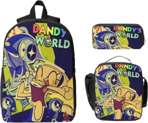 Dandys World Backpack Cartoon Print Cute Daily Multi-Purpose Backpack, 3set