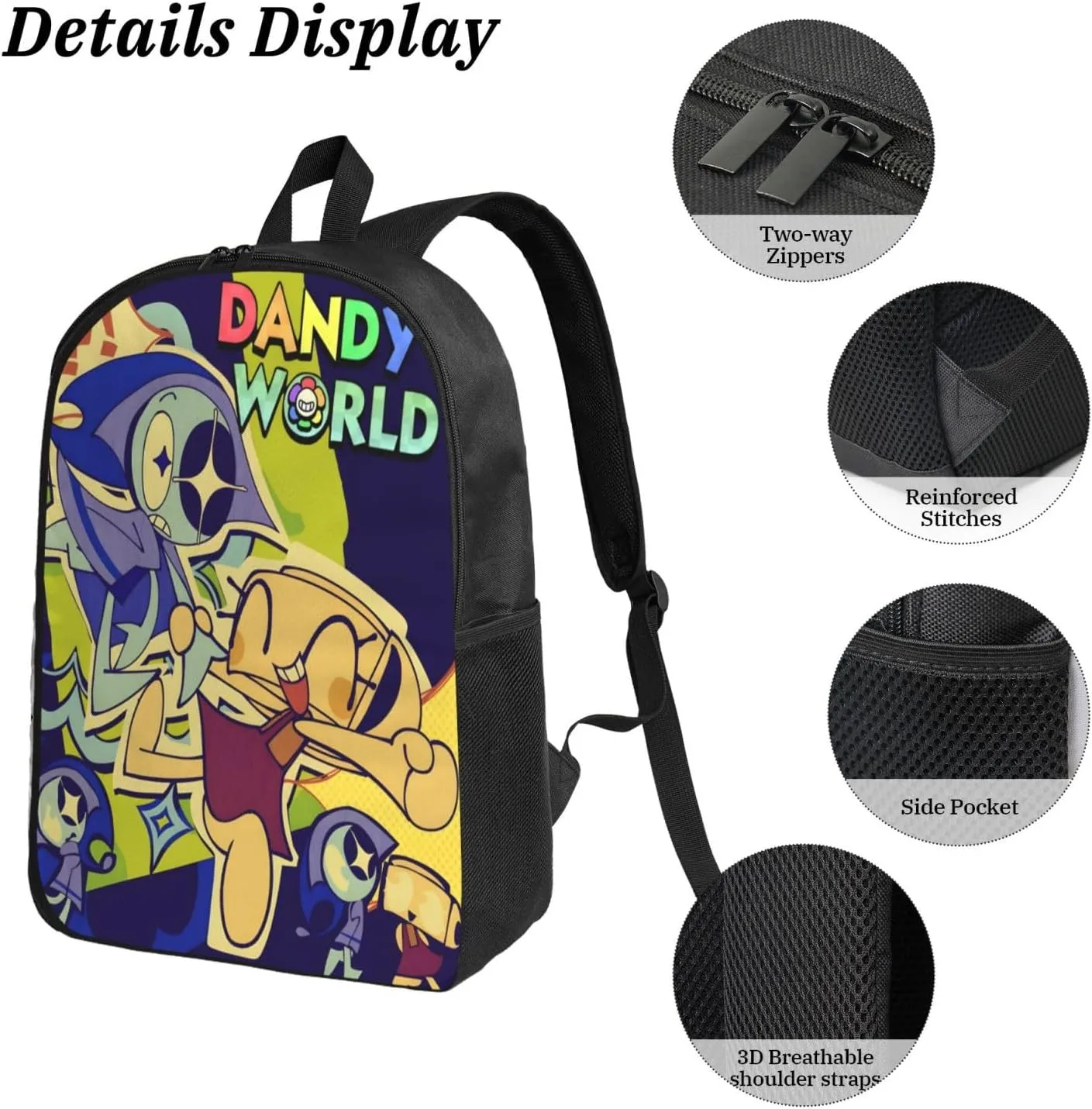 Dandys World Backpack Cartoon Print Cute Daily Multi-Purpose Backpack, 3set