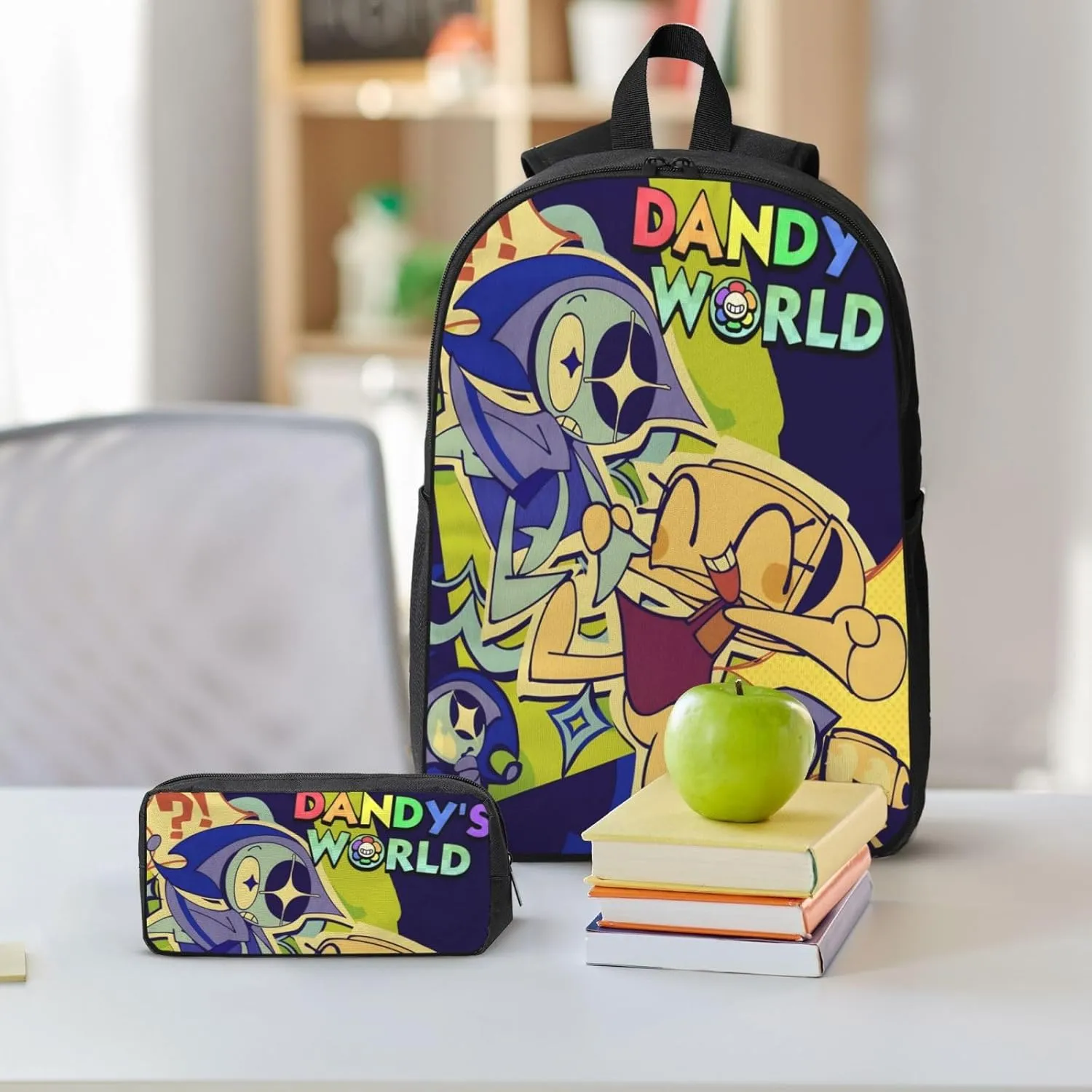 Dandys World Backpack Cartoon Print Cute Daily Multi-Purpose Backpack, 3set