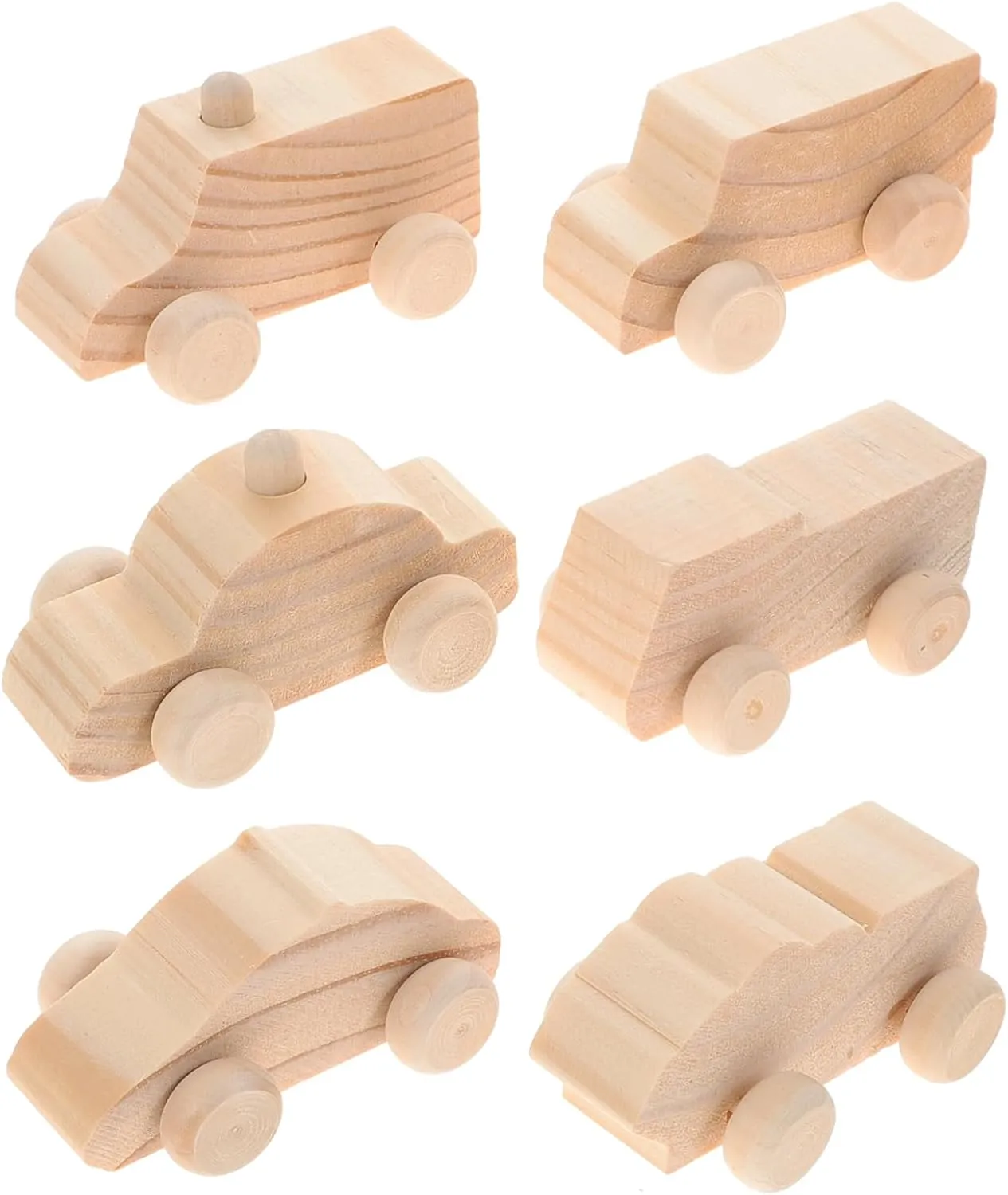 DECHOUS Mini Car Decors DIY Car Models Toys for Toddlers 1-3 Boys and Girls Painting Crafts