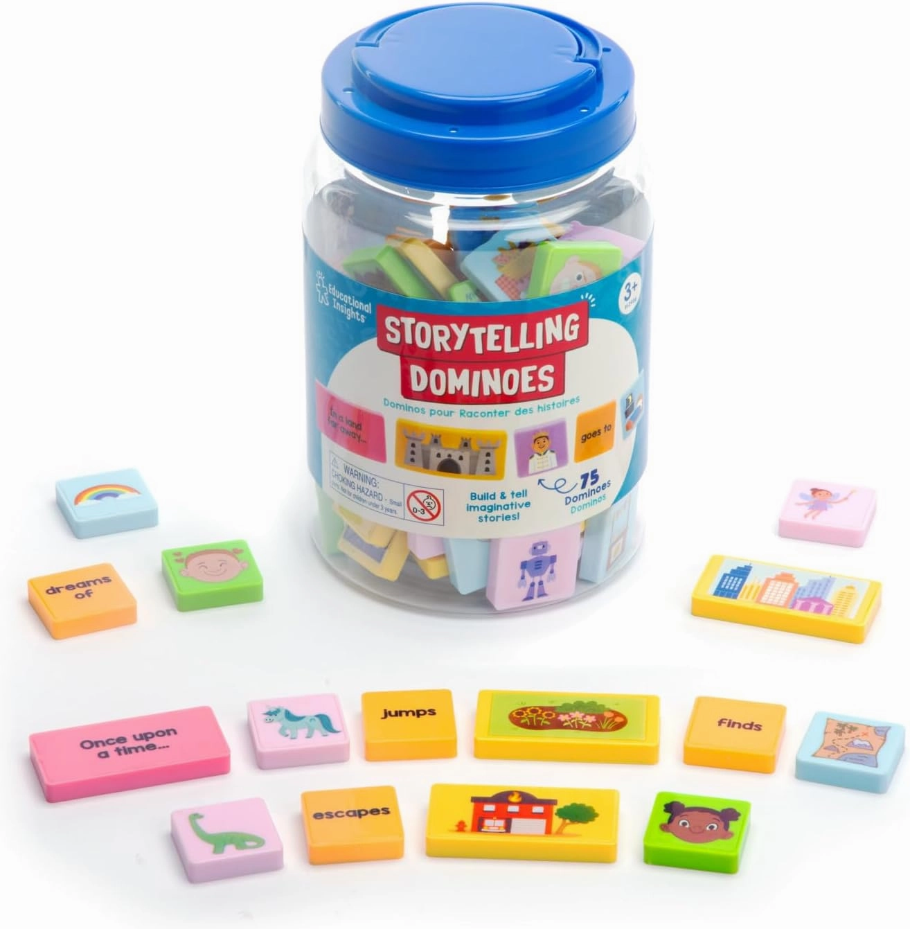 Educational Insights Storytelling Dominoes - Creative Story Prompt Toys & Social Skills Activities, Create Your Own Adventure Sequencing Games, Fun Conversation Starters & Gifts for Kids Ages 3 