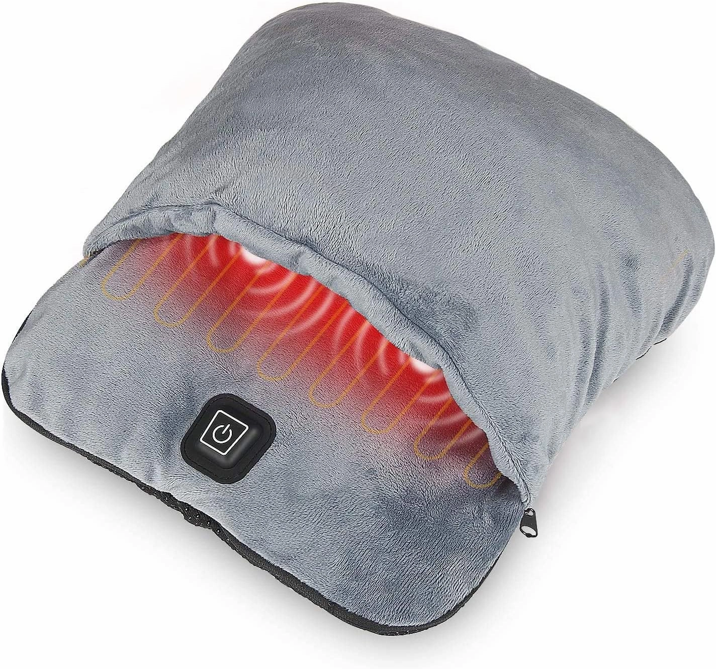Electric Heated Foot Warmers for Feet Men Women with Massage, Feet Warmer Under Desk Fast Heating Pad Extra Large Foot Heating Pad for Bed, Office, Under Desk