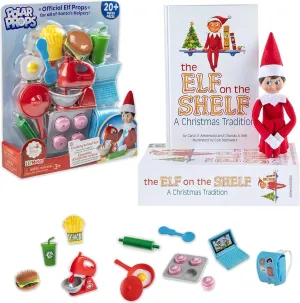 Elf on The Shelf - Blue Eyed Boy Scout Elf & Elf Polar Props