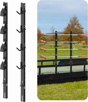 ELITEWILL 4 Place Weed Eater Racks for Open Trailers Weedeater Rack Trimmer Rack for Trailer Landscape Truck Holder Lawn Equipment Accessories w/Lock