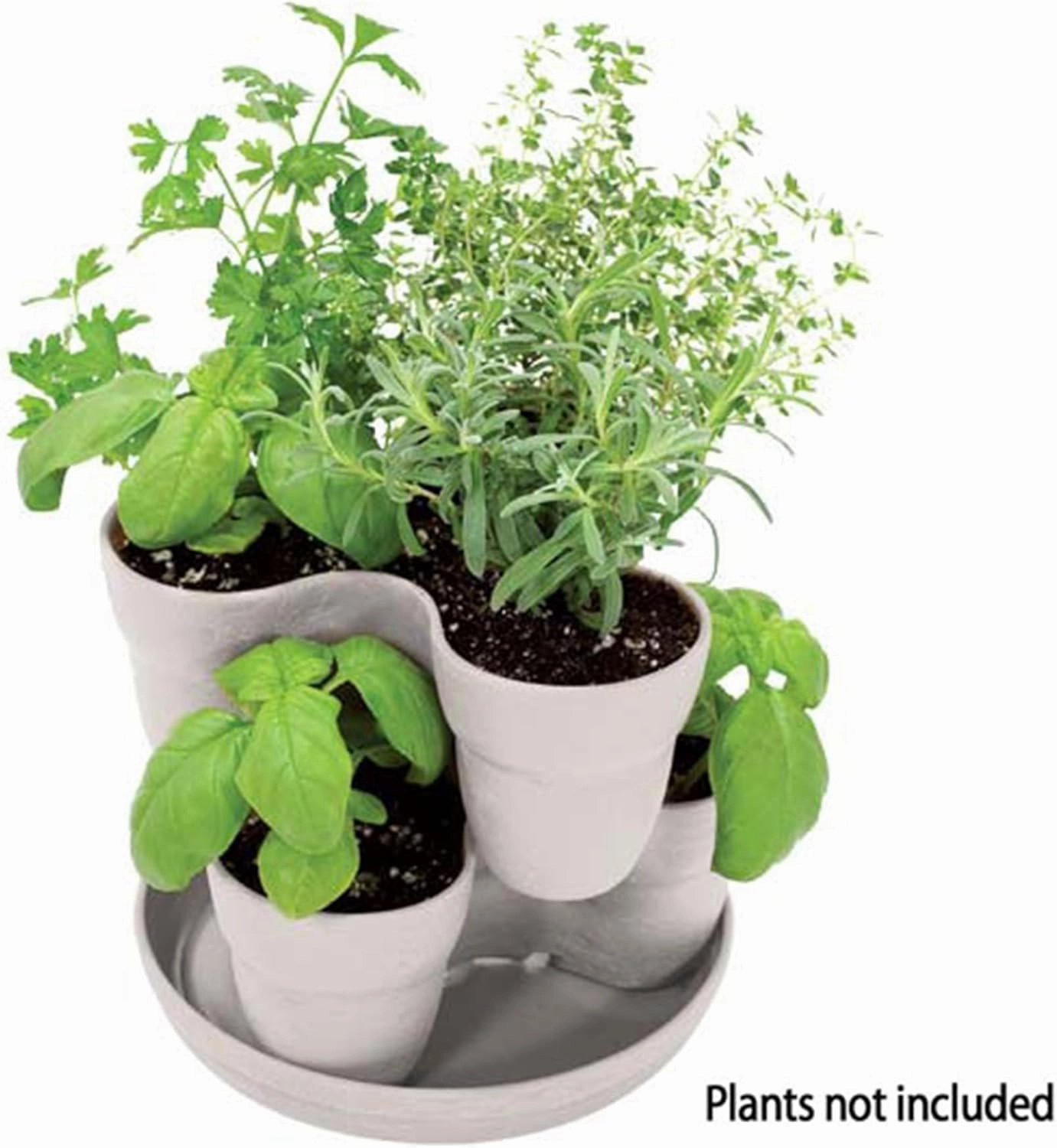 EMSCO Bloomers Stackable Flower Tower Planter – Holds up to 9 Plants – Great Both Indoors and Outdoors – White