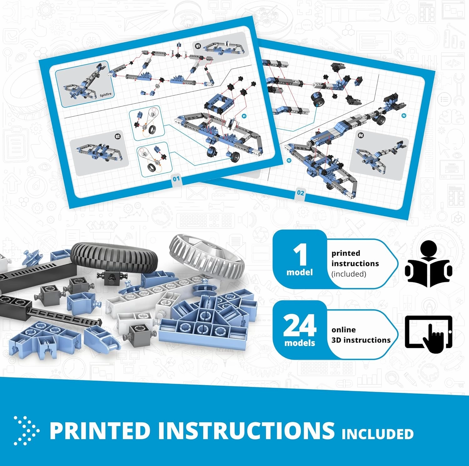 Engino- Inventor STEM Toys, 25 Multimodel Set, Educational Toys for Kids 6 , Engineering Kit, Stem Building Toys, Gift for Boys & Girls