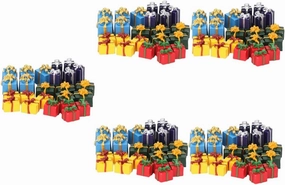 ERINGOGO 5sets Mini House Decor Resin Christmas Wall Decor Christmas Miniatures Storage Box 25pcs*5