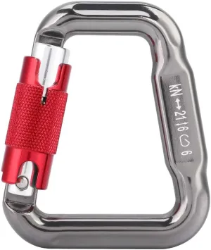 EVTSCAN Aluminum Locking Climbing Carabiner 21kN, Auto Locking Carabiner Clips, for Securing Pets, Outdoor, Camping, Hiking, Hammock, Dog Leash Harness, Keychains, Gym