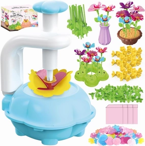 Fabric Flower Bouquets Toys for Girls Ages 3 4 5 6 7 8 9 – Creative Flower Making Craft Kit for 4-8 Year Old Kids, Ideal Festive Gifts for Preschool Girls, Educational Handmade DIY Activity Set