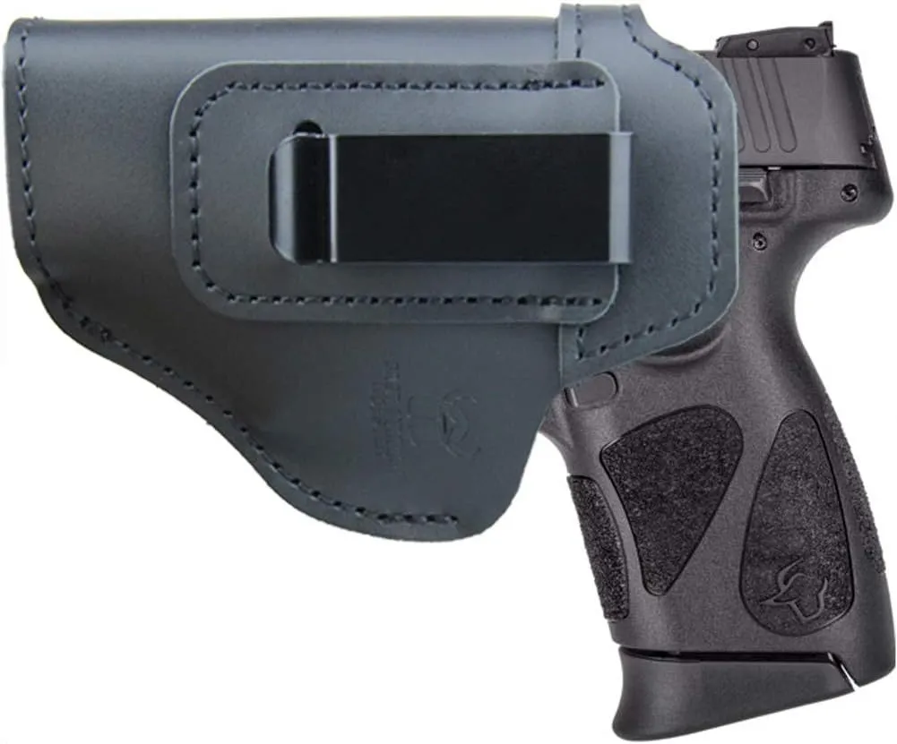 Fast gunman Holster IWB Leather Holster for Inside Waistband Concealed Carry Fits:Taurus G2C G3C / G2S / TH9c TH40c Compact / PT111 Millennium G2 / 709 740 Slim - or Similar Sized Pistols