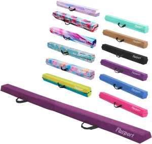 FBSPORT 8ft Balance Beam: Folding Floor Gymnastics Equipment for Kids Adults,Non Slip Rubber Base, Gymnastics Beam for Training, Practice, Physical Therapy and Professional Home Training