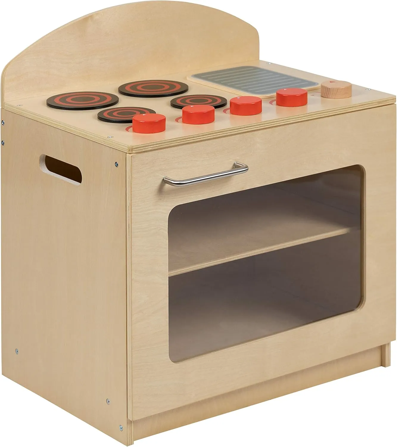 Flash Furniture Hercules Children's Wooden Kitchen Stove for Commercial or Home Use - Safe, Kid Friendly Design, Natural