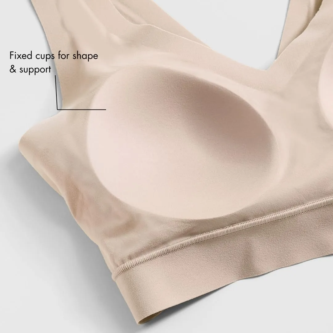 Floatley Cozy Bra Comfort Wirefree Full Coverage Seamless Bra with Embedded Pad for Women