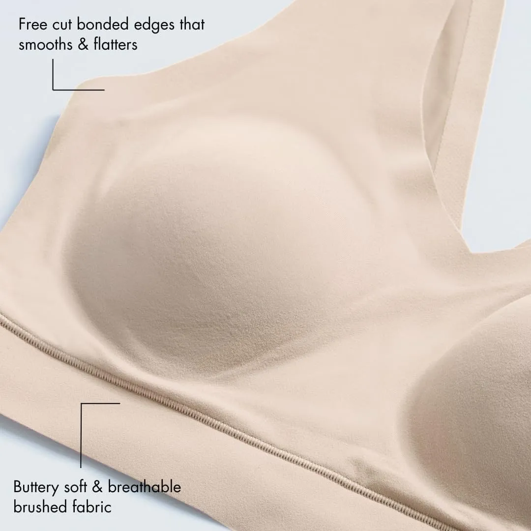 Floatley Cozy Bra Comfort Wirefree Full Coverage Seamless Bra with Embedded Pad for Women