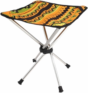 Foldable Stool Camping Chair Foot Stool Practical Portable Ultralight Footrest Seat for Picnic Walking Hiking Barbecue Beach, Orange