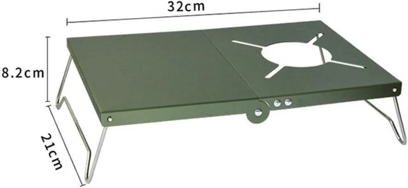 Folding Camping Tables Universal Stove Table Wind-Proof Camping Table Foldable Picnic Table Saves Space Folding Insulation BBQ Table for Outdoor(Black)