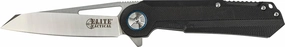 Folding Pocket Knife, 8 inch Total Length, D2 Steel Wharncliffe Blade, Black G10 Handle, Ball Bearing Pivot ET-FDR004BBL
