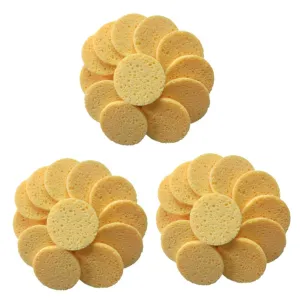 FRCOLOR 60pcs Skin-friendly Makeup Remover Pads Soft Round Cotton Sponges for Gentle Face Cleansing Skin Color for Oil Removal